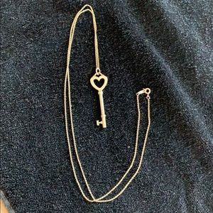 Beautiful Tiffany sterling silver key necklace.